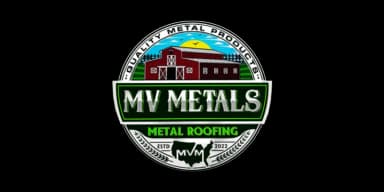 M V  Metals Roofing Company Logo